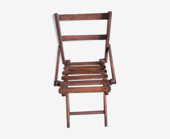 Chaise pliante bois enfant vintage | Selency