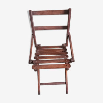 Small vintage children's wooden folding chair