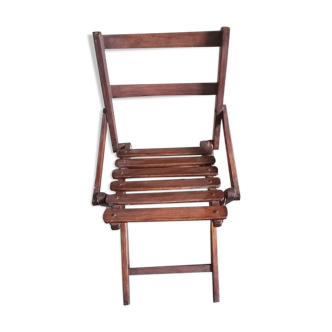 Small vintage children's wooden folding chair