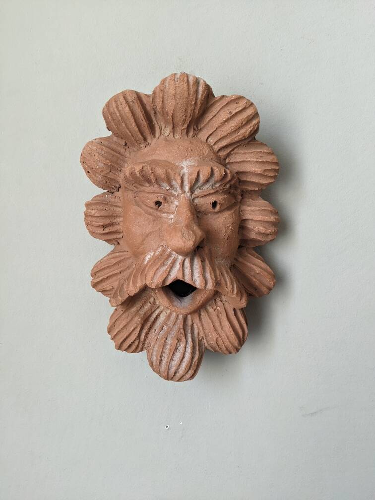 Terracotta wall sculpture, Italian handcrafted
