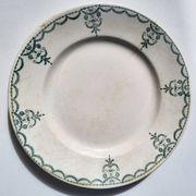 Assiette Terre de Fer guirlande florale