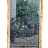 19th century mercury mirror patinated trumeau
