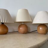 Solid wood bedside lamp