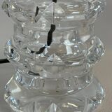 Pair of mid-century crystal lamps by Carl Fagerlund for Orrefors Sweden, 1970s.