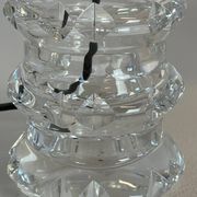 Pair of mid-century crystal lamps by Carl Fagerlund for Orrefors Sweden, 1970s.