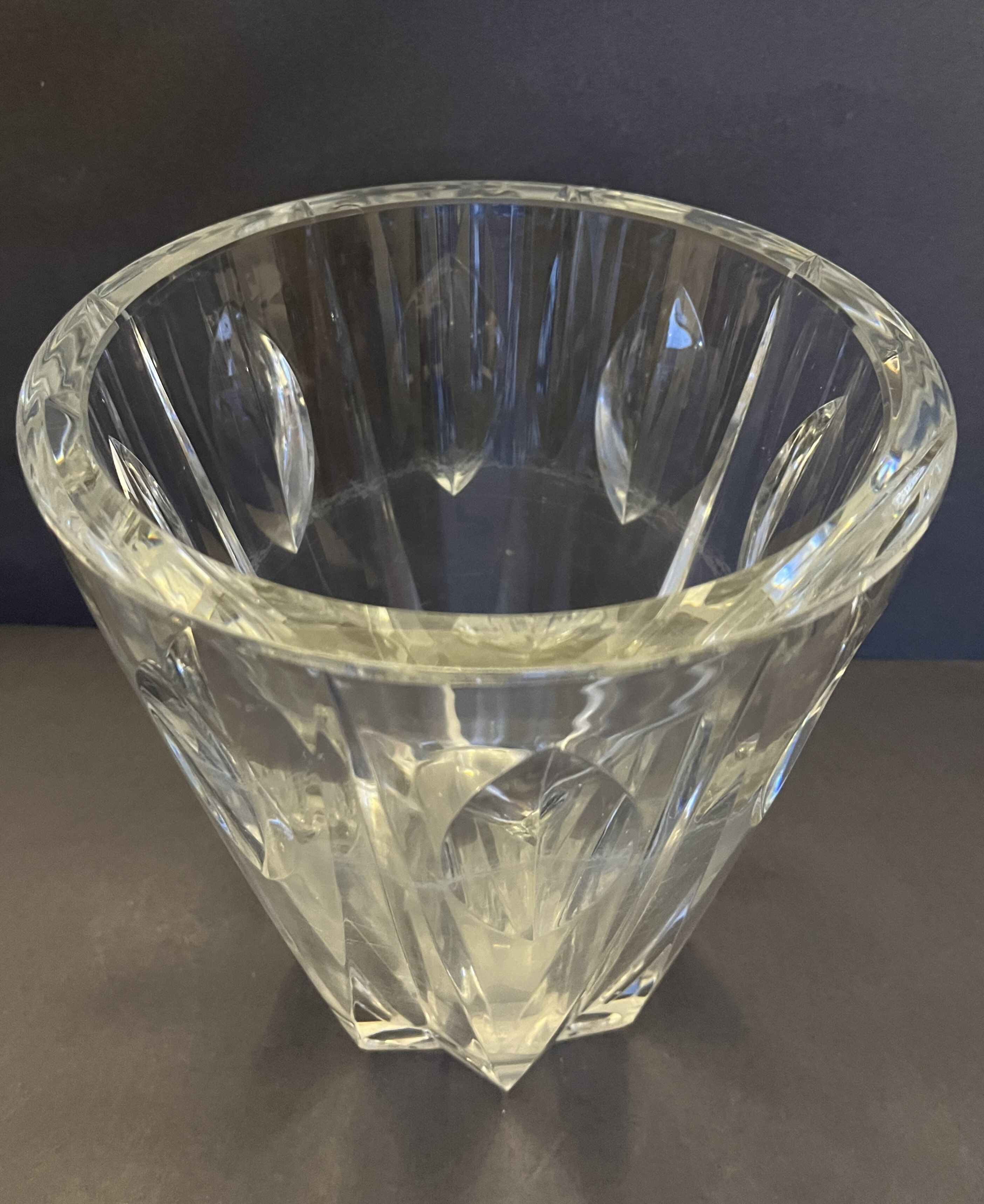 Carved crystal vase from Saint Louis