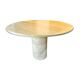 Round travertine table