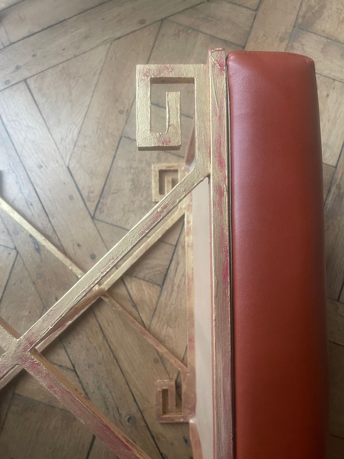 Pair of X stools after Jean Michel Frank