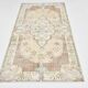 Tapis turc jaune clair et marron, 114 x 204 cm