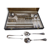 Christofle service old model cross ribbons in silver plated metal