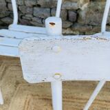 Ensemble de 5 chaises blanches en bois