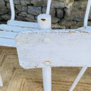 Ensemble de 5 chaises blanches en bois