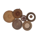 Wall composition of wicker trays