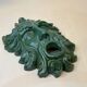 Mask wall sculpture head of Poseidon Neptune ceramic bronze green fountain mouth