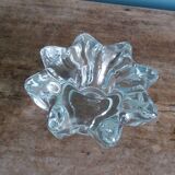 Star or flower candle holder in glass or crystal
