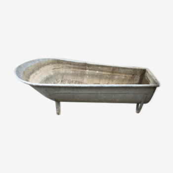 Old zinc bathtub