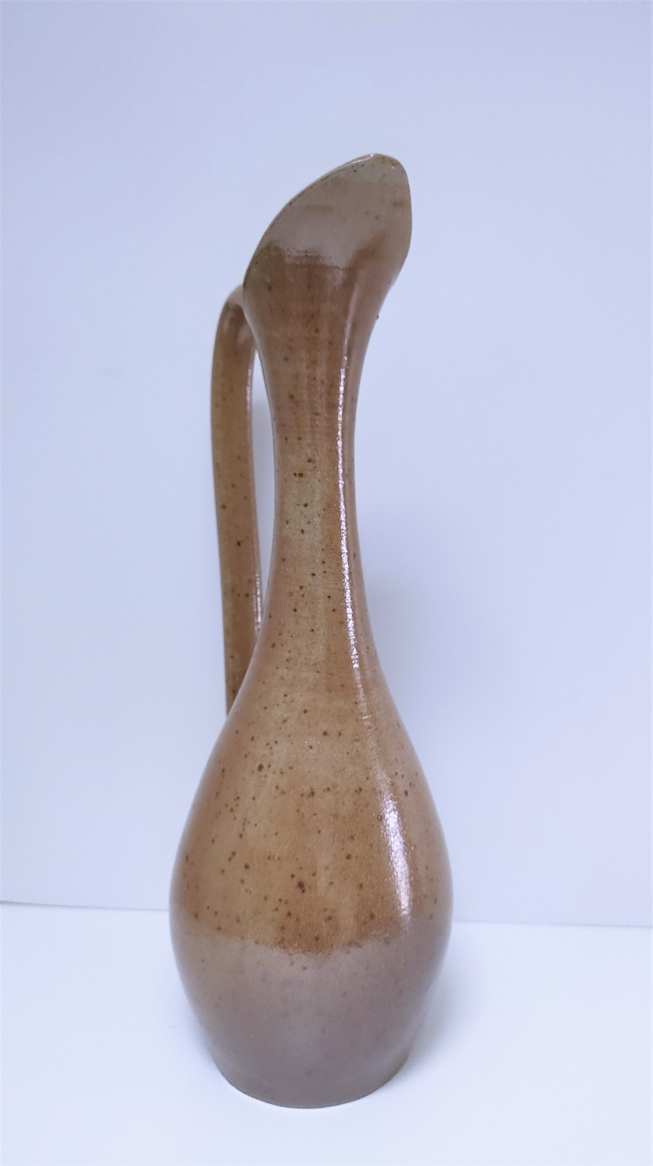 Pitcher sandstone pyrite ochre tone 70s height 40.5 cm