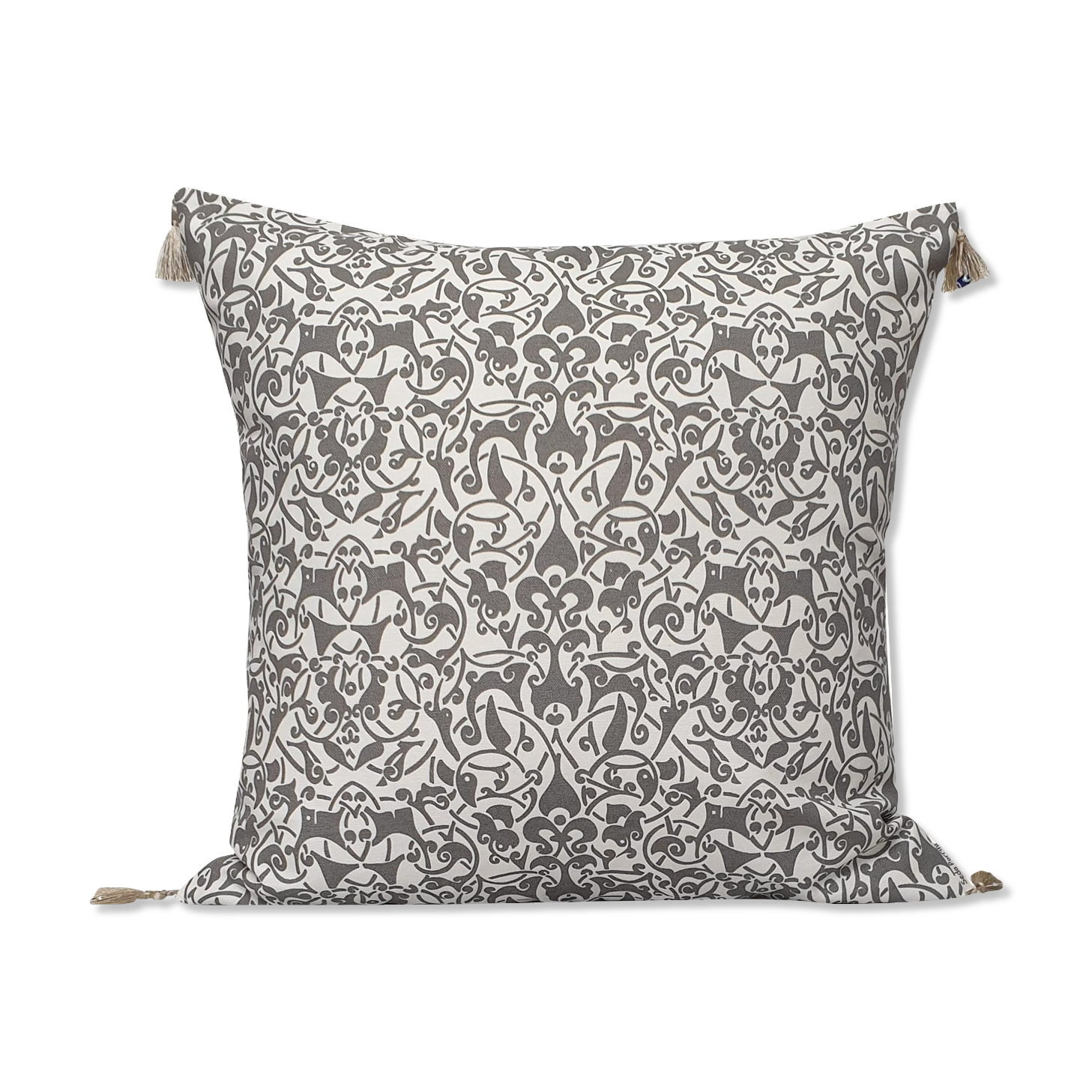 Etnik white gray cushion cover - 50 x 50