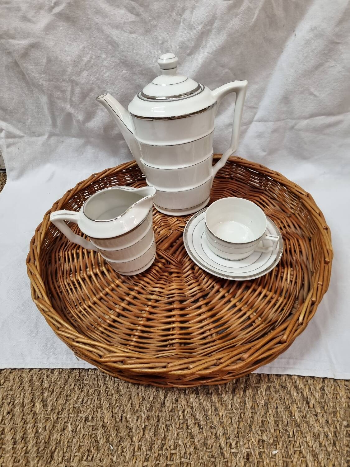 Rattan tray from 1980