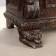 Antique neo-baroque display cabinet carved in walnut, Italy, 19th century