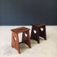 Arts & Crafts Heart Stools, Belgium, 1920s, Set of 2