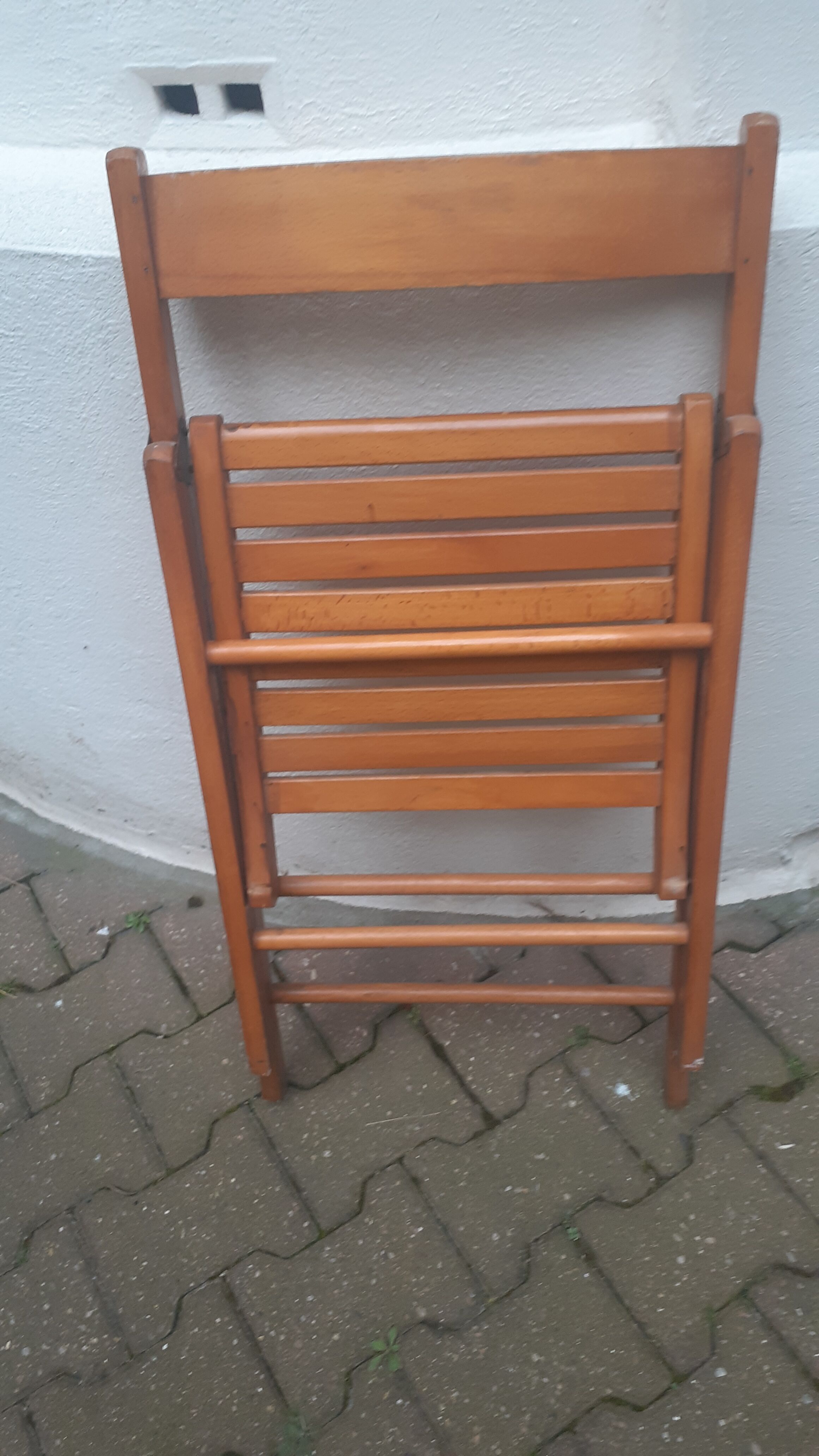 Chaise pliante vintage en bois