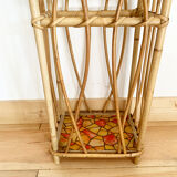 Vintage rattan umbrella stand