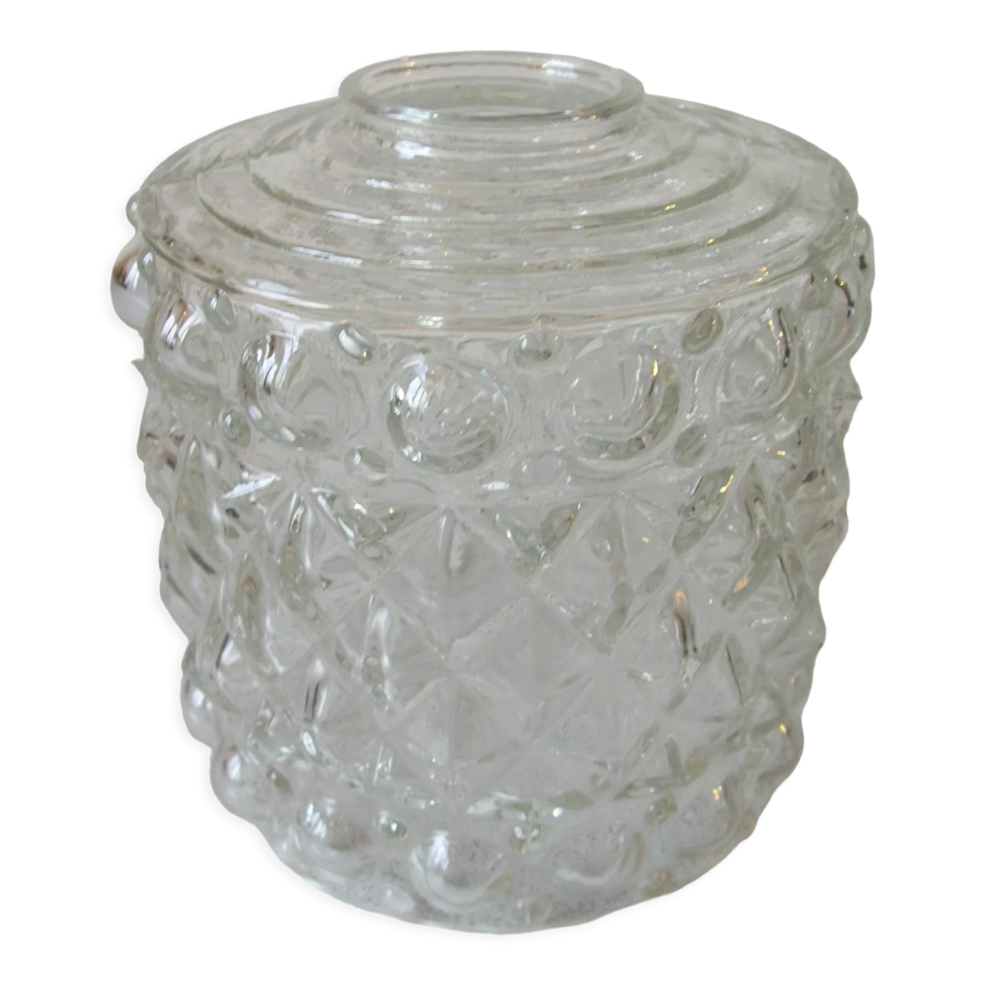 Old Tulip Globe Glass Lampshade Relief Decoration Lamp Bedside Light