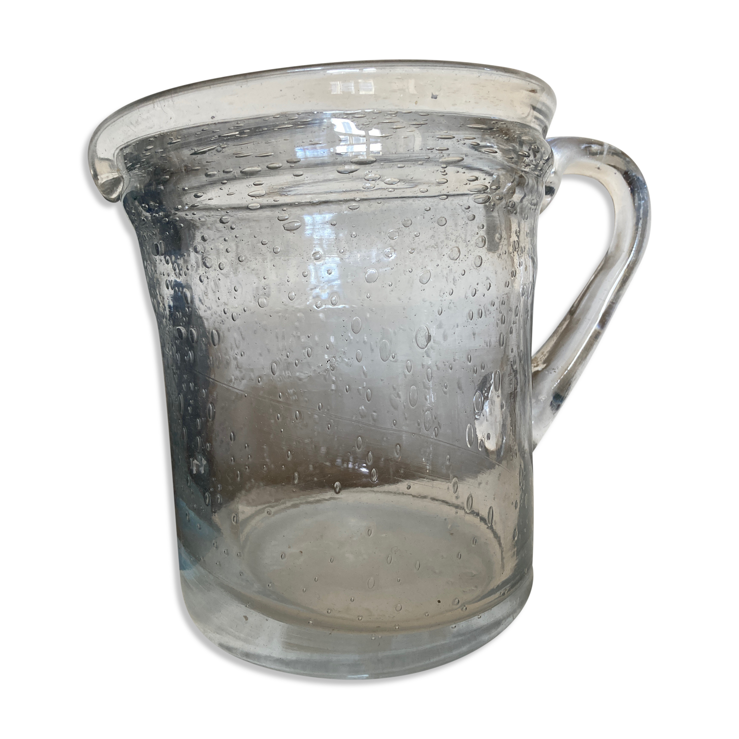 Produit BHV Pichet de verre bullé 1960