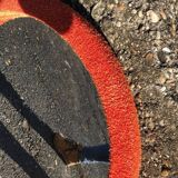 Vintage coral fabric dressing table set, 6 pieces (table, mirror, ottoman, bedside table)