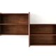 Art deco wall shelf in solid wood