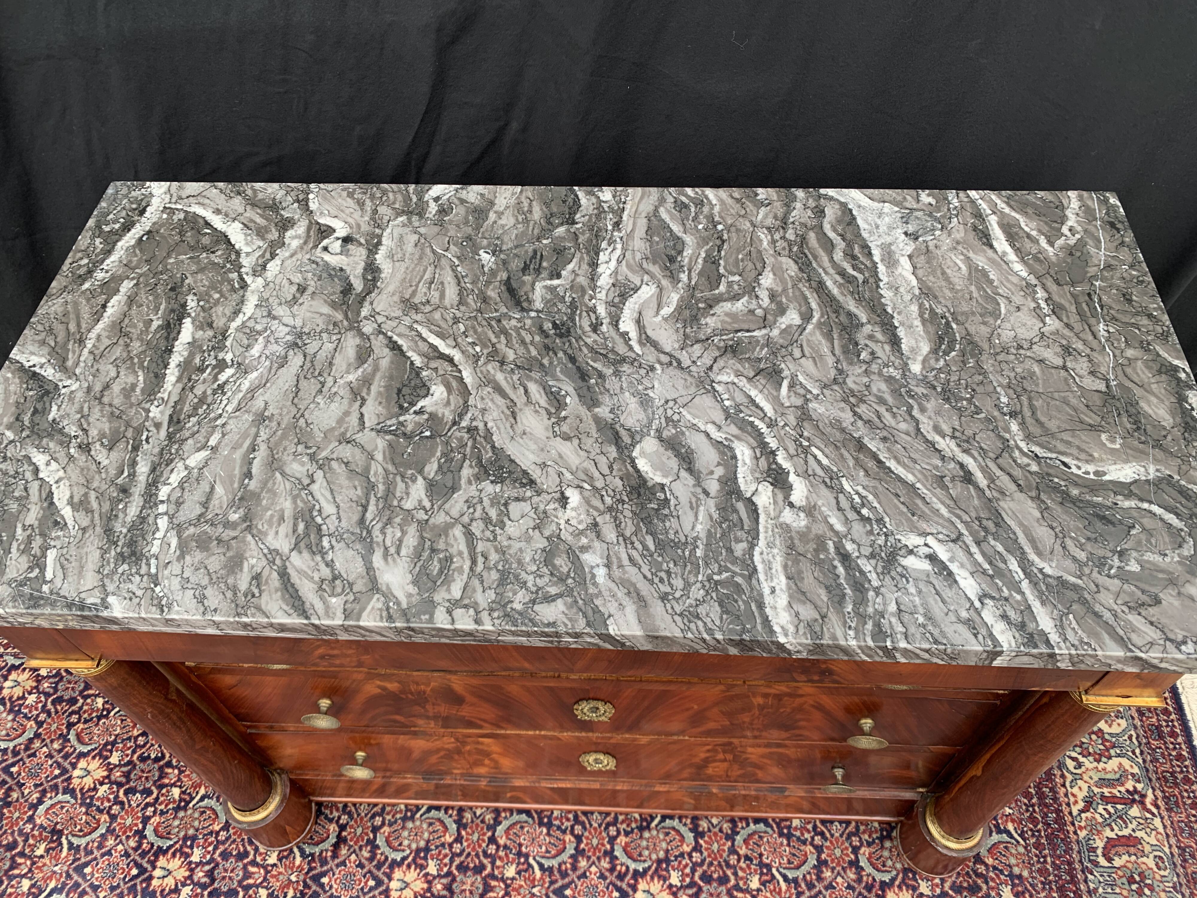 Vintage dresser Empire era in flamed mahogany