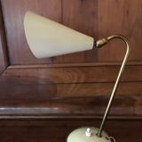 Small lamp in beige lacquered metal, 50s.