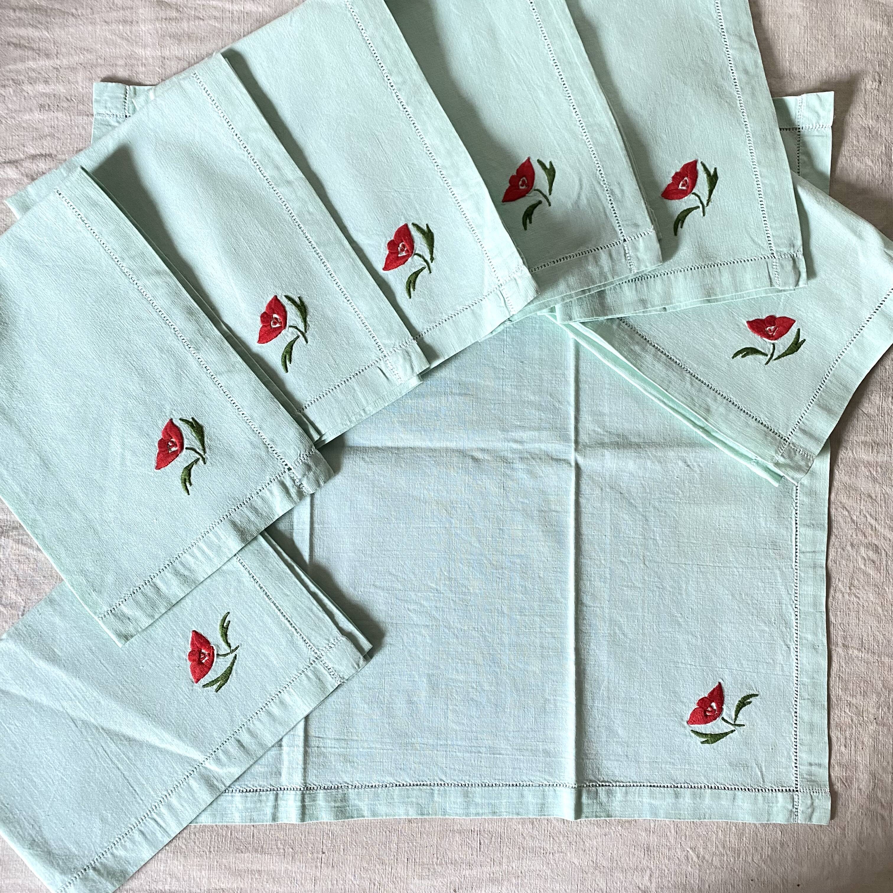 Vintage embroidered napkins