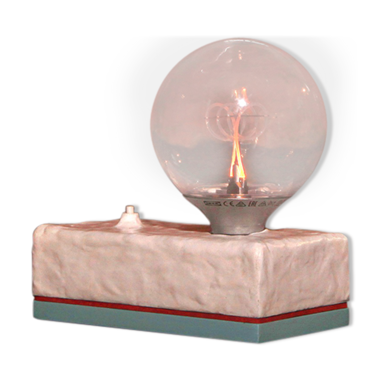 Lampe Memphis Milano style Post Modern Clay Base