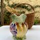 Majolica Italy slip pitcher