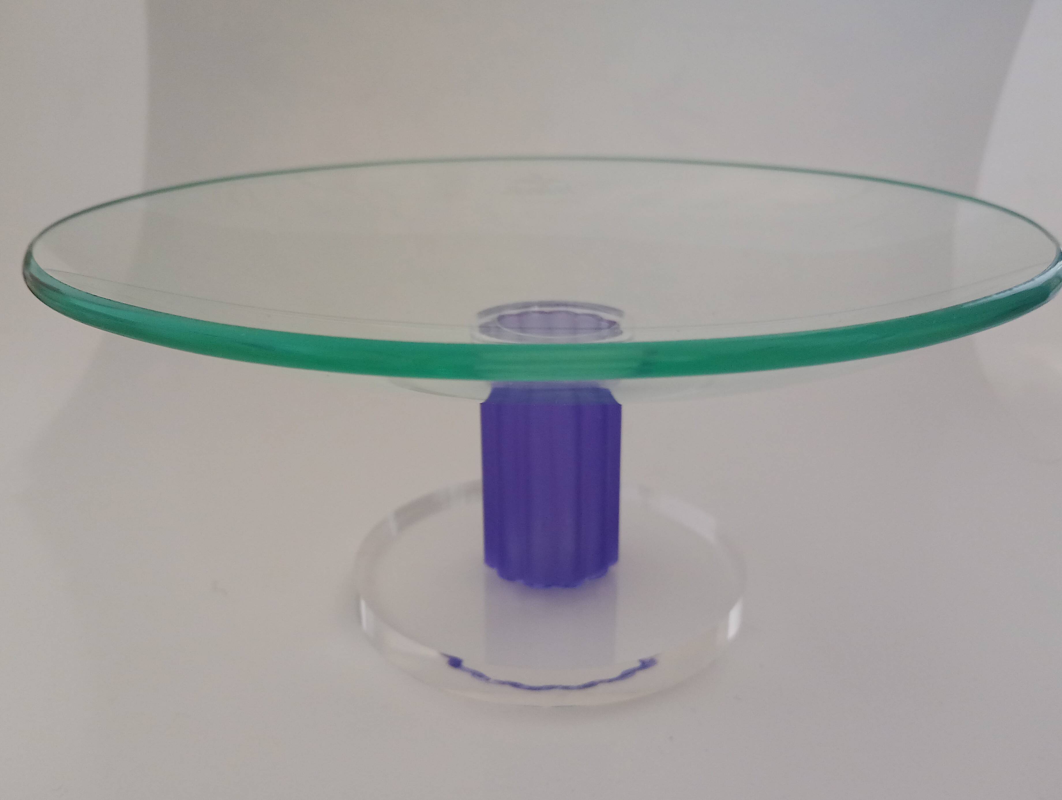 Montana glass footed bowl.Postmodern design
