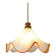 Hand Blown Murano Glass Pendant Light – Amber Rim, 1970s Italy Design