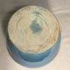 Old ceramic vase enamelled blue signed maryse 75 vintage