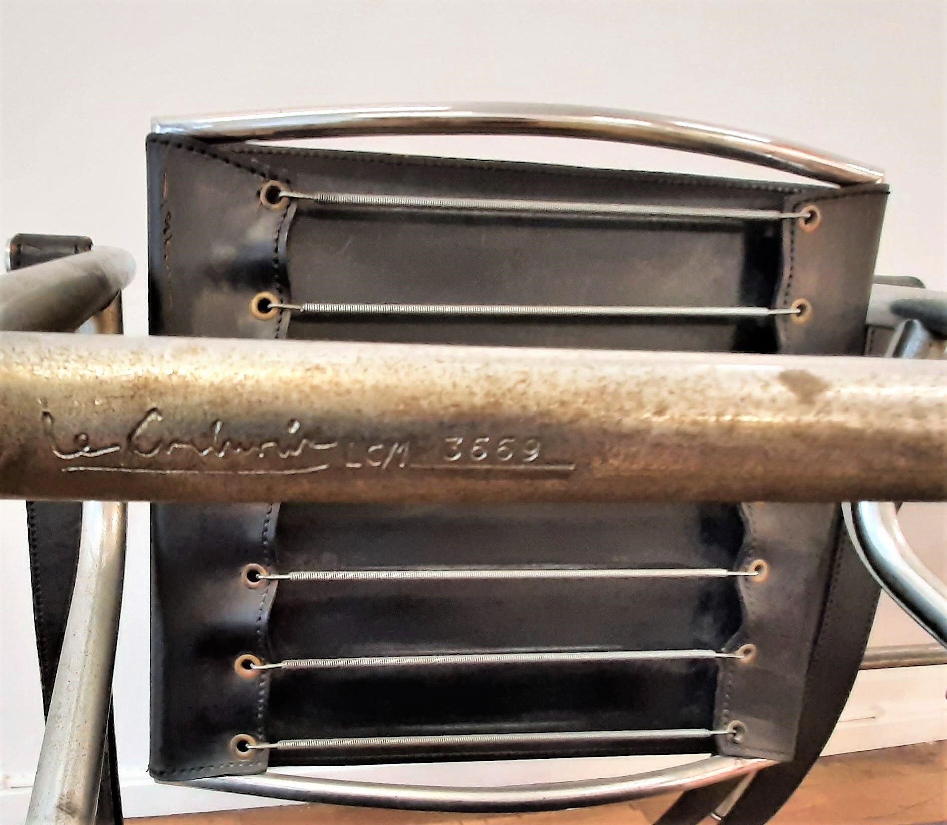 Le Corbusier, pair of LC1 armchairs