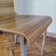 Italian design chair Pedrali "Kuadra" in Zebrano wood