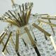 1960s PENDANT LIGHT brass and acrylic hollywood regency style