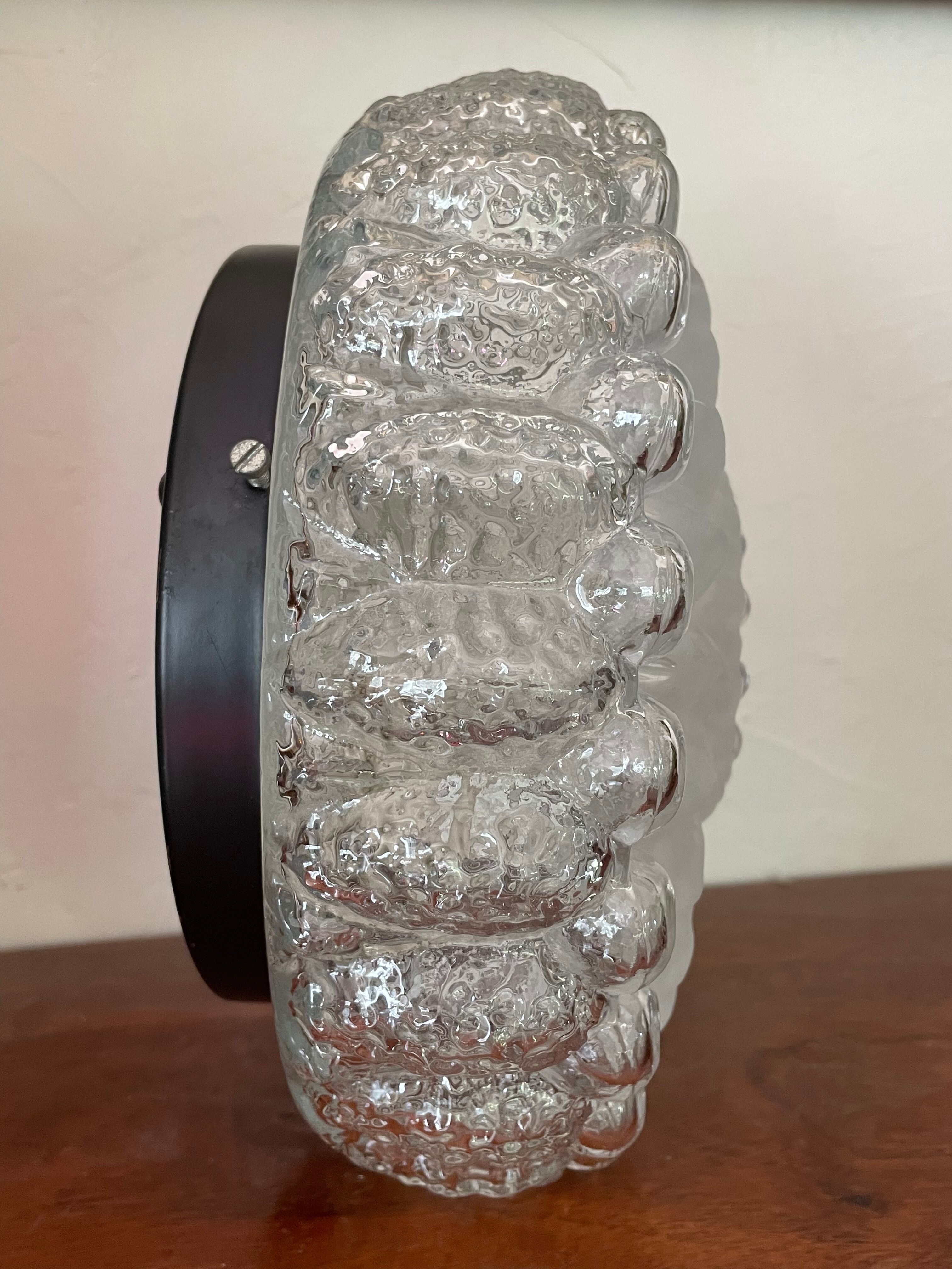 Ceiling lamp applied in molded glass 25cm