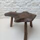 Table basse brutaliste " Tronc d'arbre " en bois brut années 70