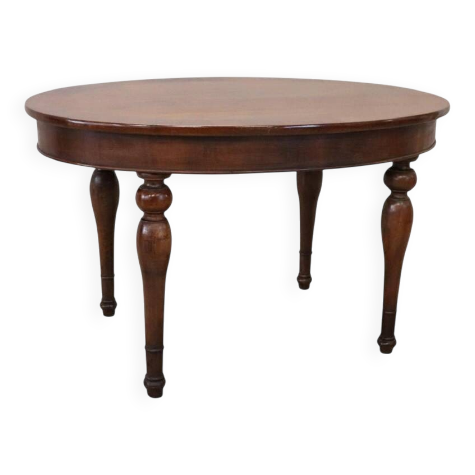 Antique Oval Table In Walnut, Italy Mid 19th Century