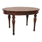 Antique Oval Table In Walnut, Italy Mid 19th Century