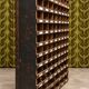 Antique workshop furniture in solid fir with numerous compartments.