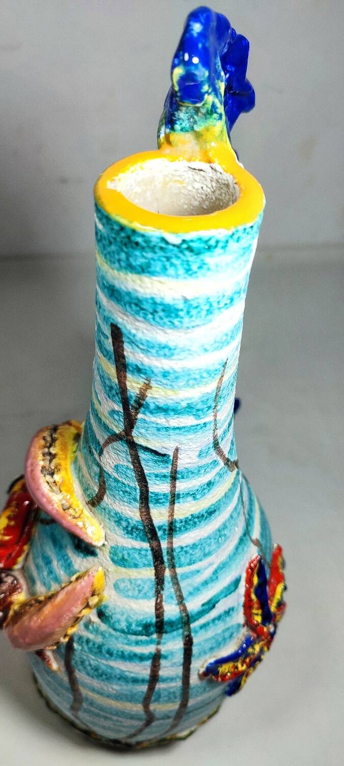 Jarrón de cerámica "IAMA Albisola". Italia, 1970s.