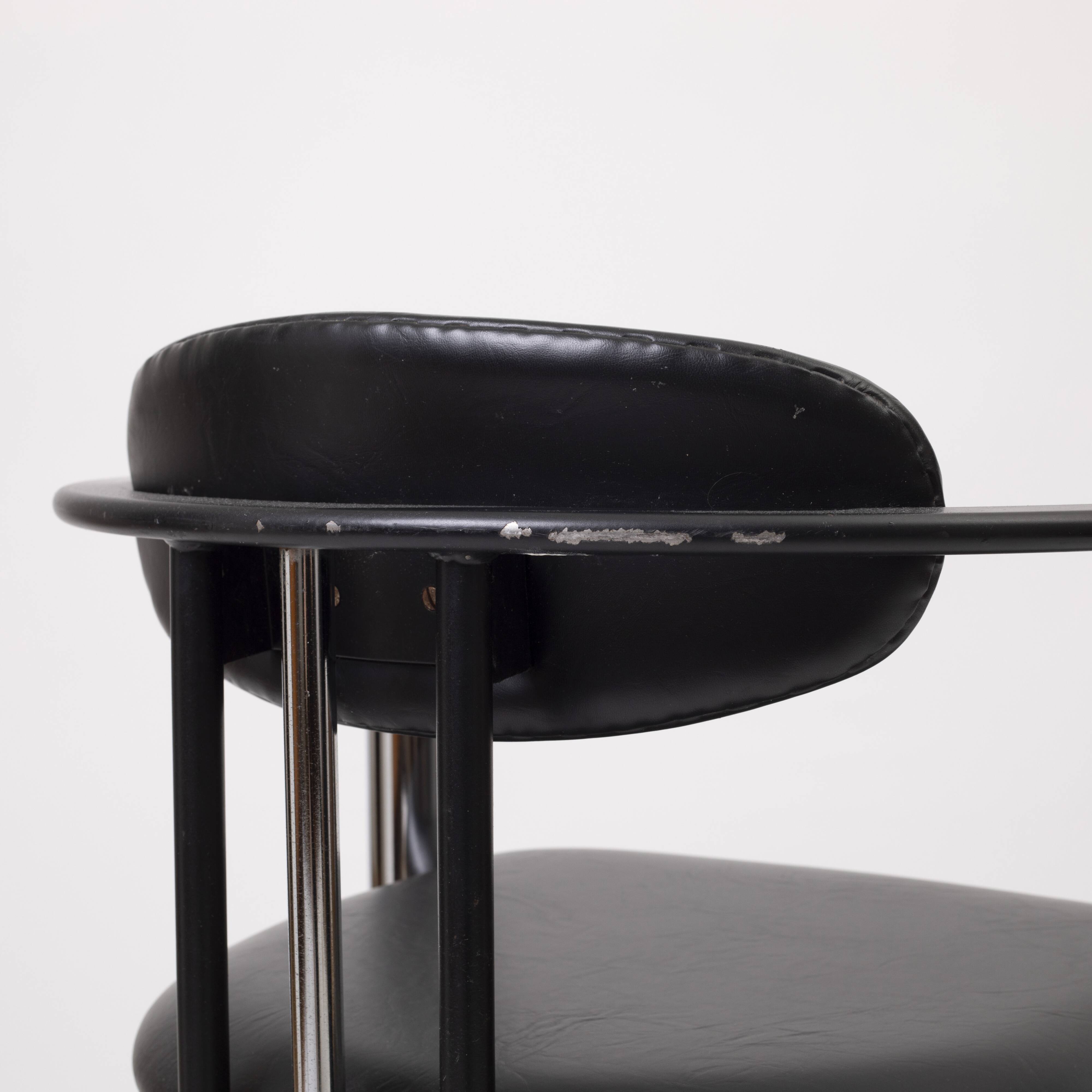 Unique postmodern chome armchair, Czechoslovakia, 1970s