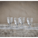 Set of 4 mouth-blown foot glasses